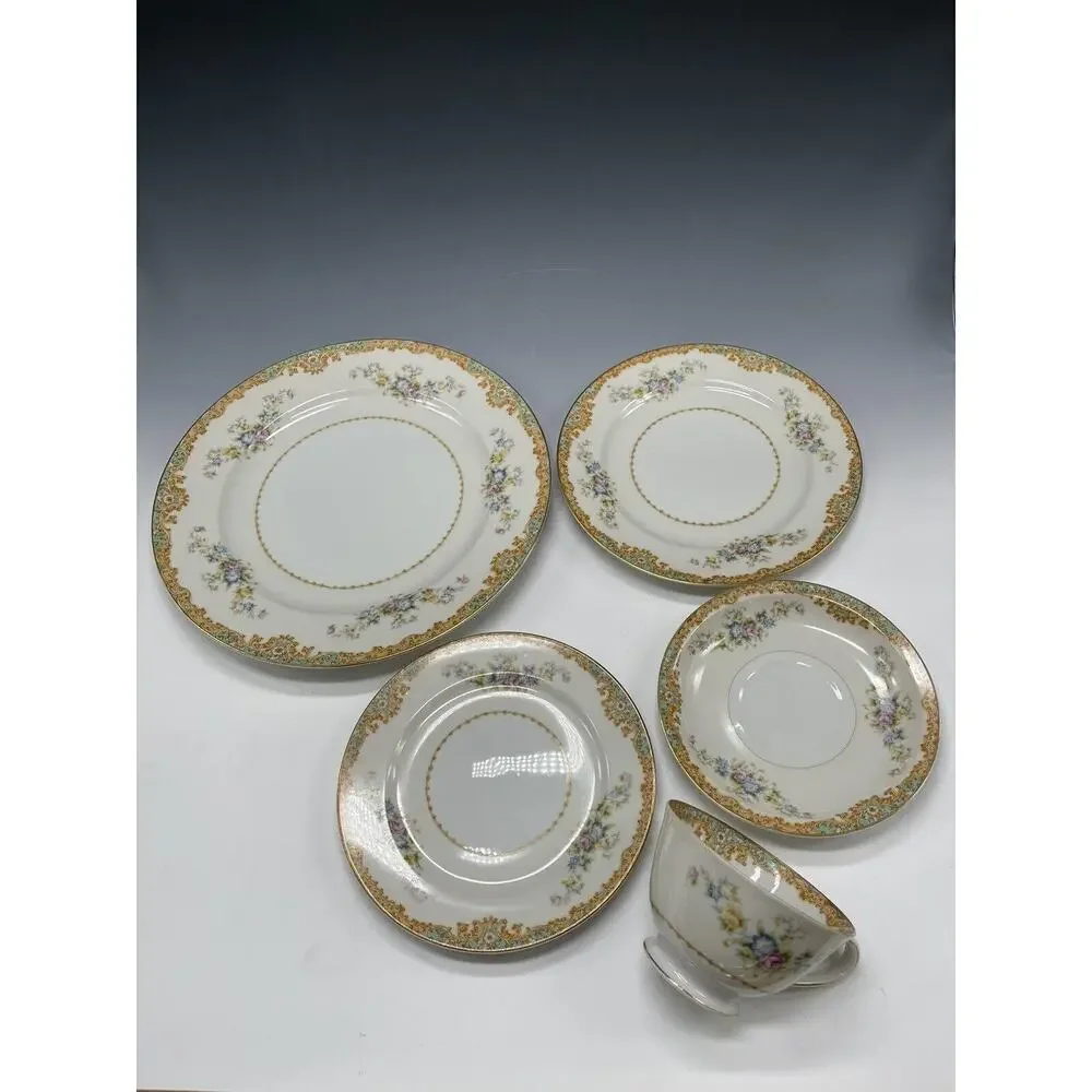Damars DM Tajimi 5-Pc Place Setting‎ OCCUPIED Japen 1940's Dinnerware